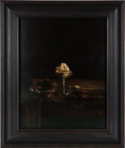 Last Meal on Death Row, Dobie Gillis Williams, 2012 (digitale transferprint op perkament van geitenleer) door Mat Collishaw