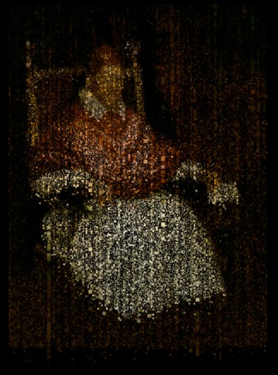 The End of Innocence, 2009 (scherm, projector en harde schijf) door Mat Collishaw