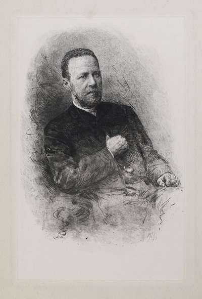 Portret van de historicus en journalist Sergey Nikolayevich Shubinsky door Mate