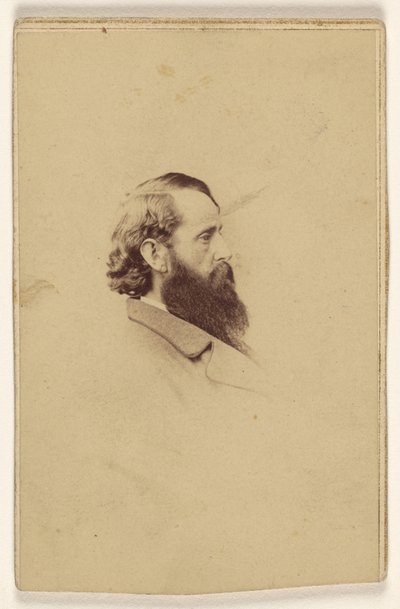 [Ongeïdentificeerde man met lange baard in profiel]. door Mathew B. Brady