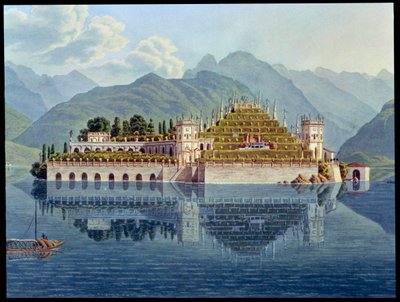 De terrastuinen, Isola Bella, Lago Maggiore, Italië, 1819 door Mathias Gabriel Lory