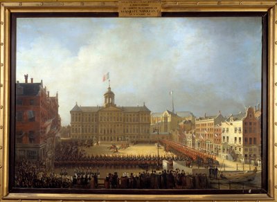 Aankomst van Napoleon I op de Place Royale in Amsterdam 15/10/1811 door Mathieu Ignace van Bree