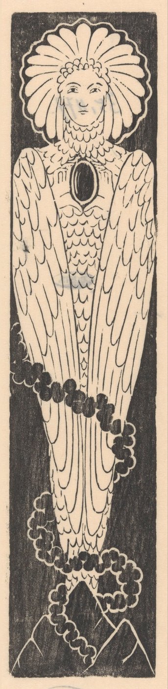 Vogel met vrouwenhoofd door Mathieu Lauweriks