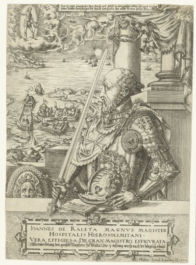 Portret van Jean Parisot de La Valette, Grootmeester van de Maltezer ridders door Mathis Zündt