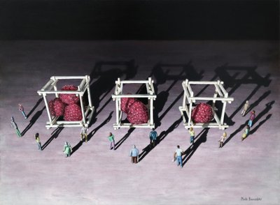 More Than One, 2021 (acryl op paneel) door Matt Bannister