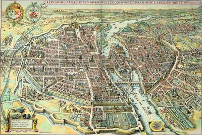 Plan van Parijs in 1615 door Mattaus the Younger Merian