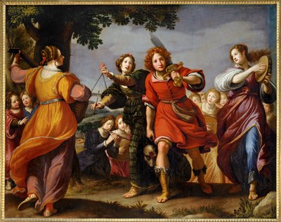 De triomf van David ... door Matteo Rosselli