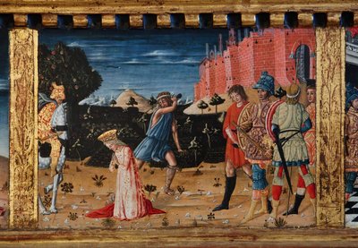 Madonna en Kind met Heiligen Jacobus, Augustinus, Bernardinus en Margaretha, eerste decennia van de 14e eeuw door Matteo di (c.1430 95) Giovanni