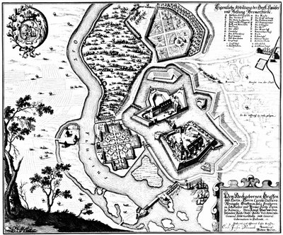 Bremervörde, Nedersaksen, Duitsland door Matthaus Merian