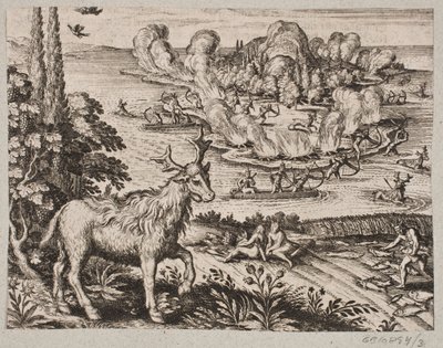 Hier kan ik niet nalaten te denken aan het zeer wonderlijke wezen, dat de inboorlingen Mosse noemen door Matthäus Merian d.Æ.