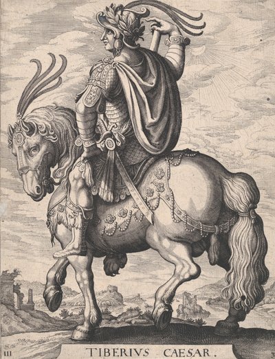 Plaat 3: Keizer Tiberius te Paard, uit 