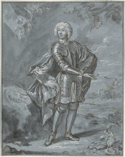 Portret van een onbekende man in harnas door Mattheus Verheyden