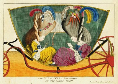 De vis-à-vis bisected, of de dames coop door Matthew Darly