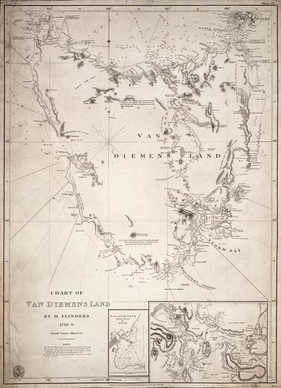 Kaart van Van Diemens Land, blad VI door Matthew Flinders