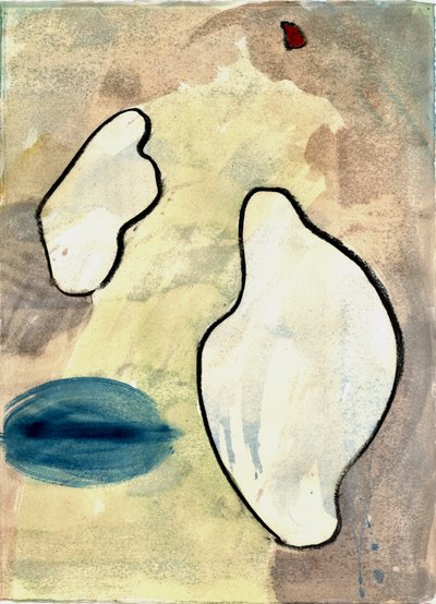 Du Serie Douce Le Matin 3, 2021 (aquarel  houtskool) door Matthew Hilton