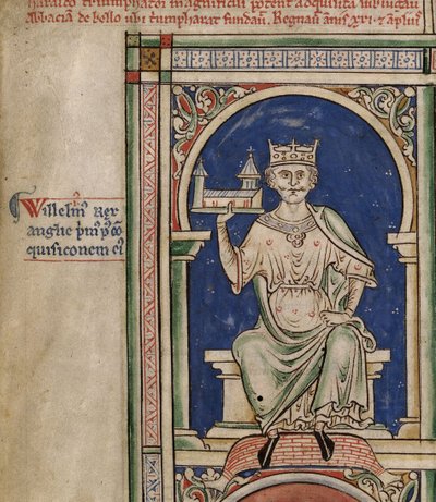 Willem I uit de Historia Anglorum, Chronica majora door Matthew Paris