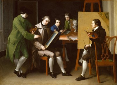 De Amerikaanse School, 1765 door Matthew Pratt