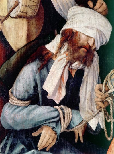 De bespotting van Christus (detail) door Matthias Grünewald