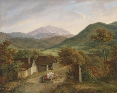 Matthias Rudolf Toma Gezicht op de Schneeberg 1860 door Matthias Rudolf Toma