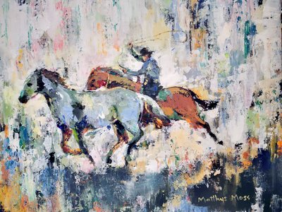 Cowboy-lasso-galop door Matthys Moss