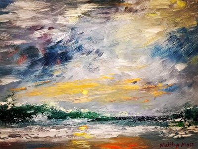 Spectaculaire zonsondergang boven de oceaan door Matthys Moss