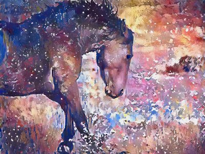 Levendige paardensplash door Matthys Moss