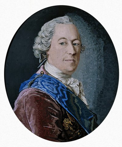 Portret van graaf Mikhail Illarionovich Vorontsov 1714-1767, 1755 door Matvey Vasilyevich Vasilyev