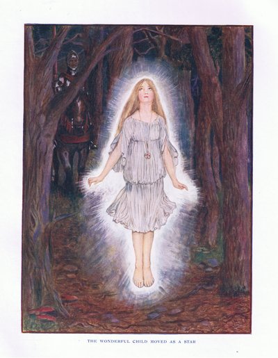 Het wonderkind bewoog als een ster, illustratie uit Lady Anns Sprookjes, 1914 door Maud Tindal Atkinson