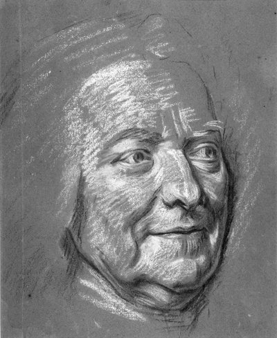 Portret van M. Louis Silvestre door Maurice-Quentin de La Tour