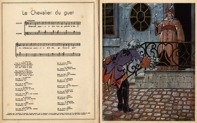 De ridder van de wacht (kinderlied) (gravure) door Maurice Berty