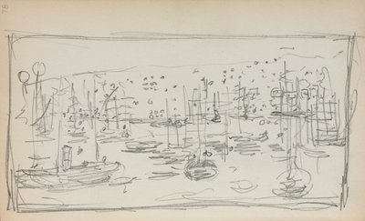 Italiaans schetsboek: Haven pagina 78 door Maurice Brazil Prendergast