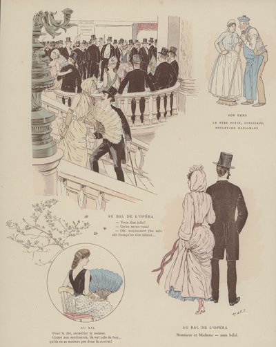 Illustratie voor Paris Brillant door Maurice Charles Mathieu Bonvoisin