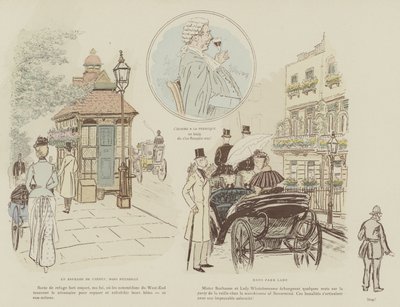 Illustratie voor La Vie De Londres door Mars door Maurice Charles Mathieu Bonvoisin