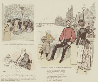 Illustratie voor La Vie De Londres door Mars door Maurice Charles Mathieu Bonvoisin