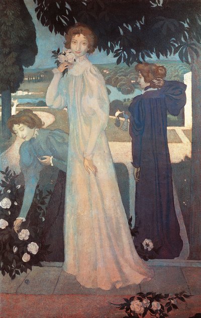 Mademoiselle Yvonne Lerolle in drie aspecten door Maurice Denis