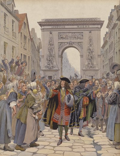 Boufflers tijdens de winter van 1709, kalmeert een opstand door Maurice Leloir