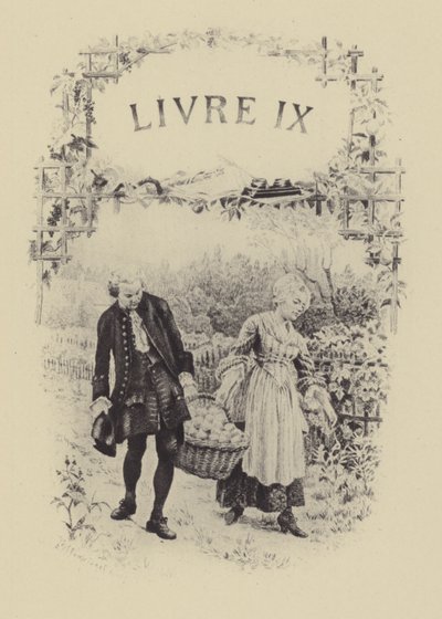 Illustratie voor Boek IX van Les Confessions de Jean-Jacques Rousseau door Maurice Leloir