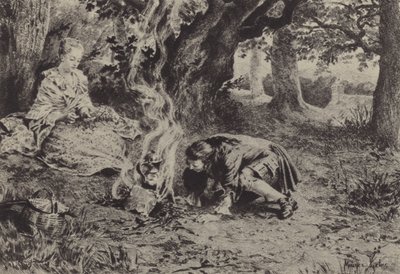 Illustratie voor Boek VI van Les Confessions de Jean-Jacques Rousseau door Maurice Leloir