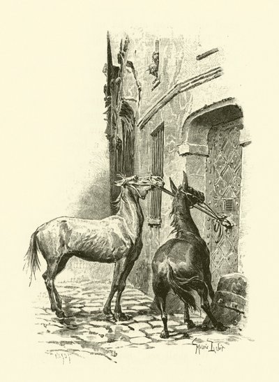 Illustratie voor De Drie Musketiers door Maurice Leloir