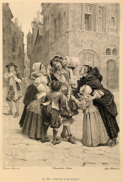 Monsieur de Pourceaugnac door Moliere door Maurice Leloir