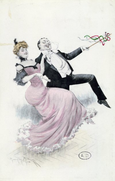 Joie de Vivre, ansichtkaart ca. 1900 door Maurice Millière