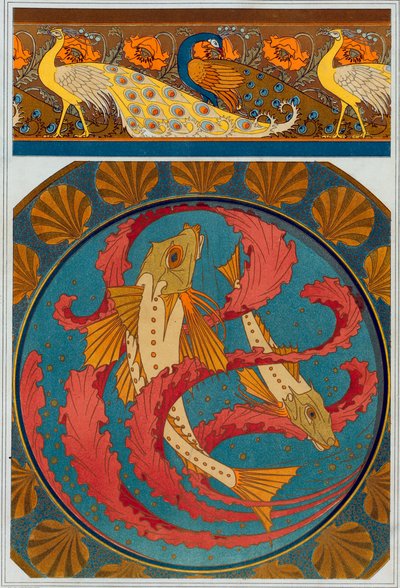 Ontwerpen voor Pauwen- en Papaverborder door Maurice Pillard Verneuil