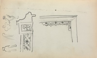 Italiaans schetsboek: Architecturale details en figuren (pagina 199) door Maurice Prendergast