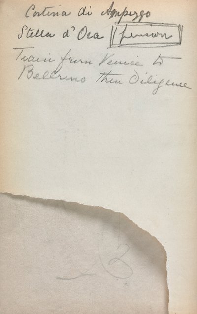 Italiaans schetsboek: Aantekeningen (pagina 3) door Maurice Prendergast