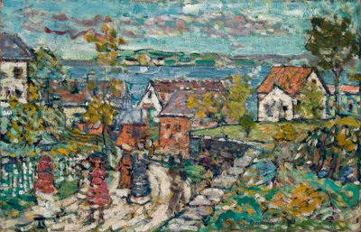 Landschap (Weg & Stad) door Maurice Prendergast