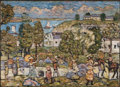 Landschap bij Nahant door Maurice Prendergast