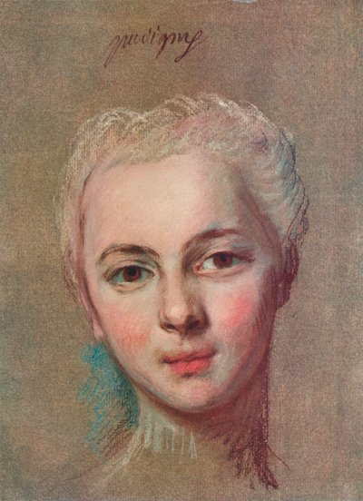 Mademoiselle Puvigny, c1749 door Maurice Quentin de La Tour