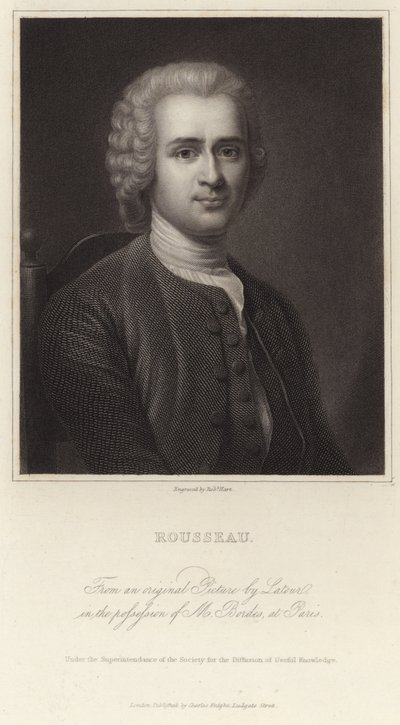 Portret van Jean-Jacques Rousseau door Maurice Quentin de La Tour