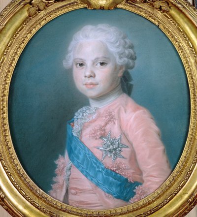 Portret van Lodewijk van Frankrijk (1755-1824) Graaf van Provence en toekomstige koning Lodewijk XVIII door Maurice Quentin de La Tour