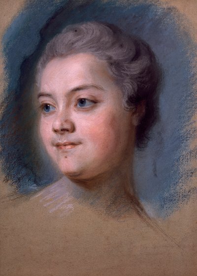 Portret van Mademoiselle de Chastagner de Lagrange, door Maurice-Quentin de la Tour (1704-1788) door Maurice Quentin de La Tour